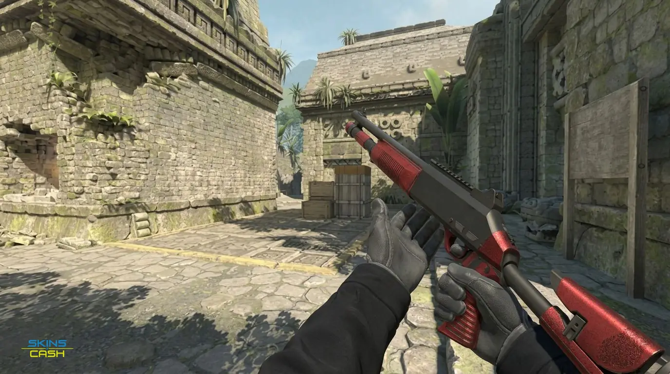 XM1014 | Red Leather — In-game inspect