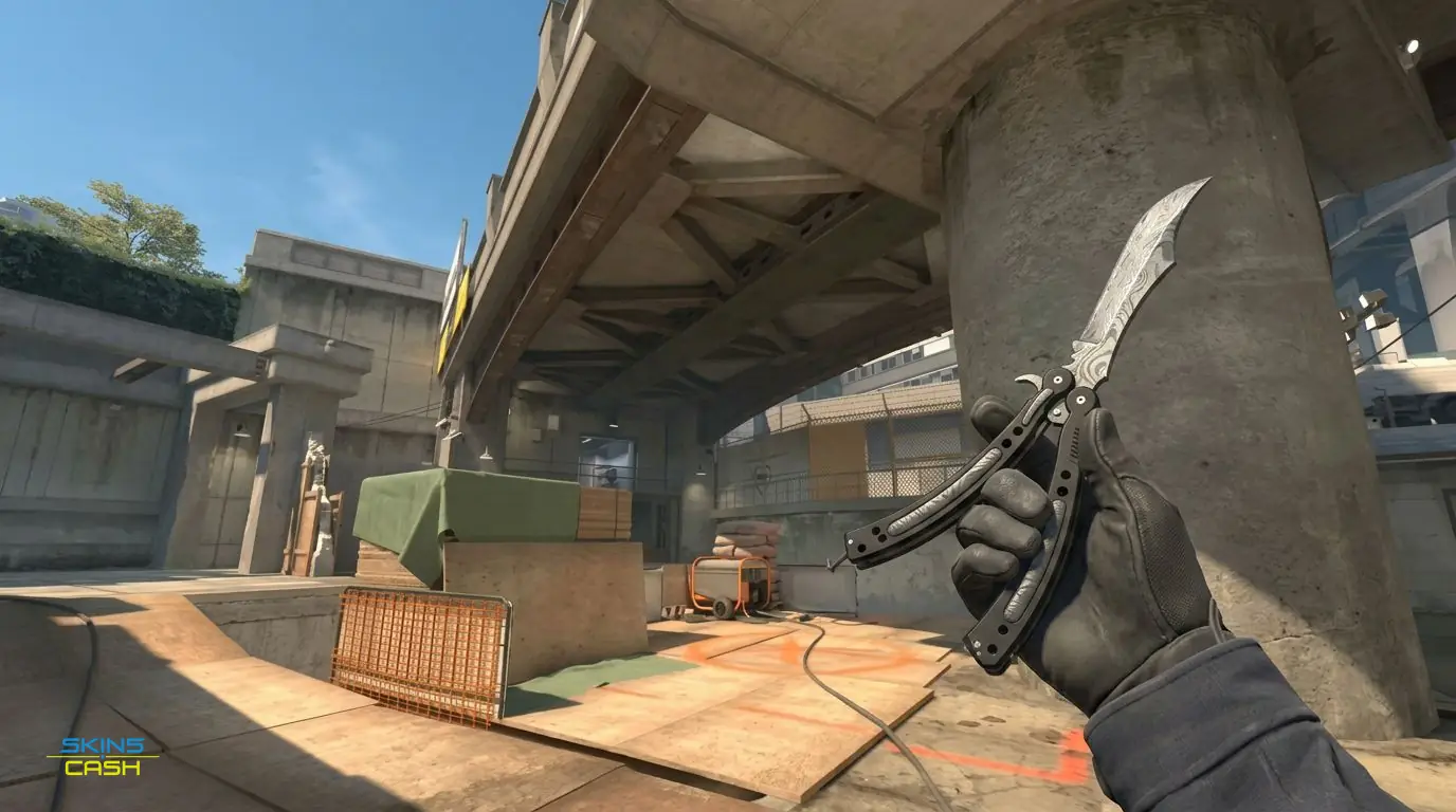 ★ Butterfly Knife | Damascus Steel — In-game inspect