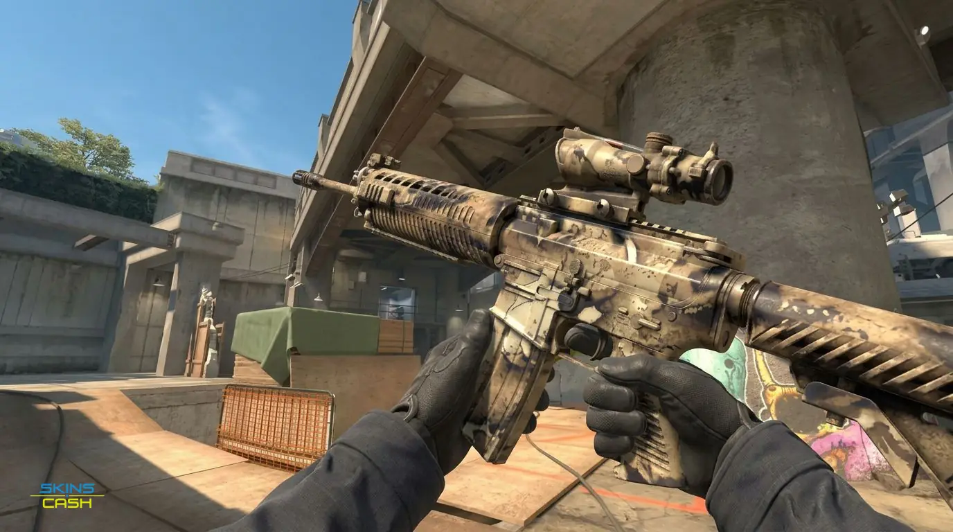 SG 553 | Bleached — In-game inspect