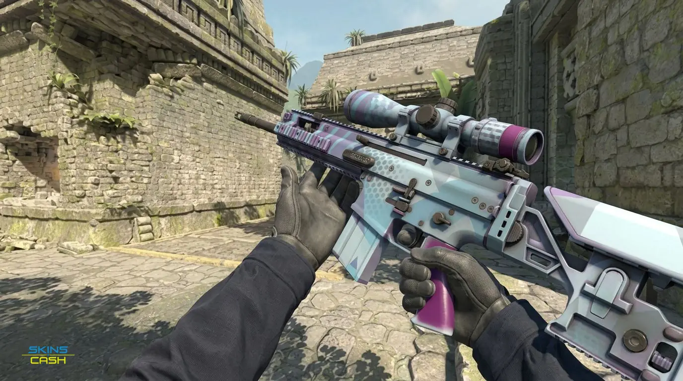 SCAR-20 | Wild Berry — In-game inspect