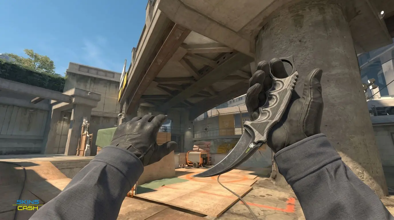 ★ Karambit | Black Laminate — In-game inspect