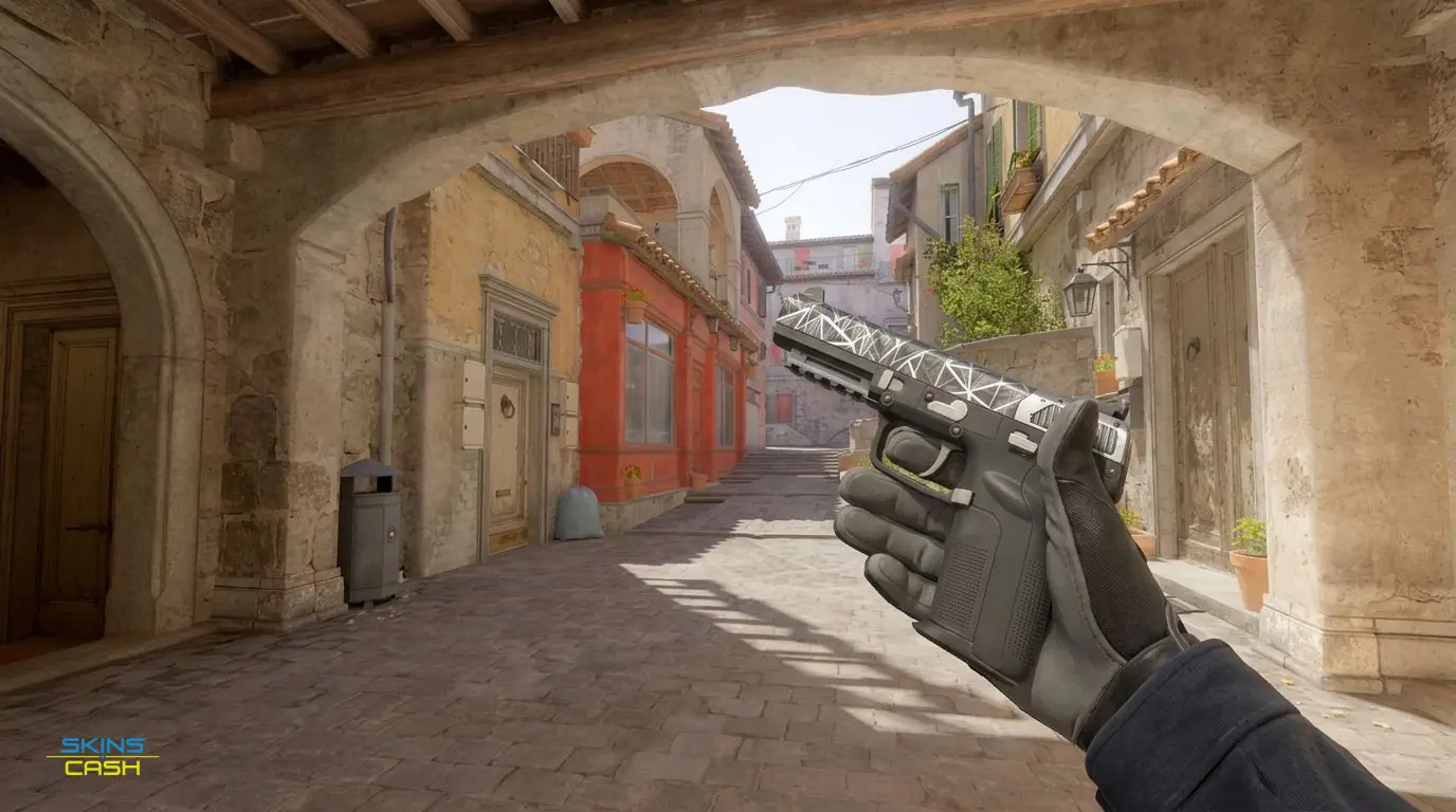 Five-SeveN | Silver Quartz — In-game inspect