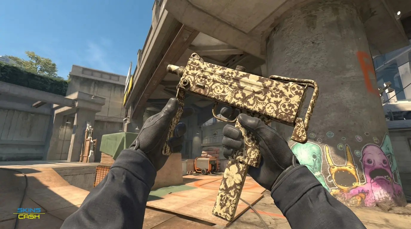 MAC-10 | Sienna Damask — In-game inspect