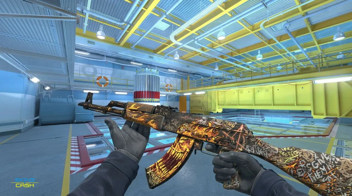 AK-47 | Searing Rage — In-game inspect