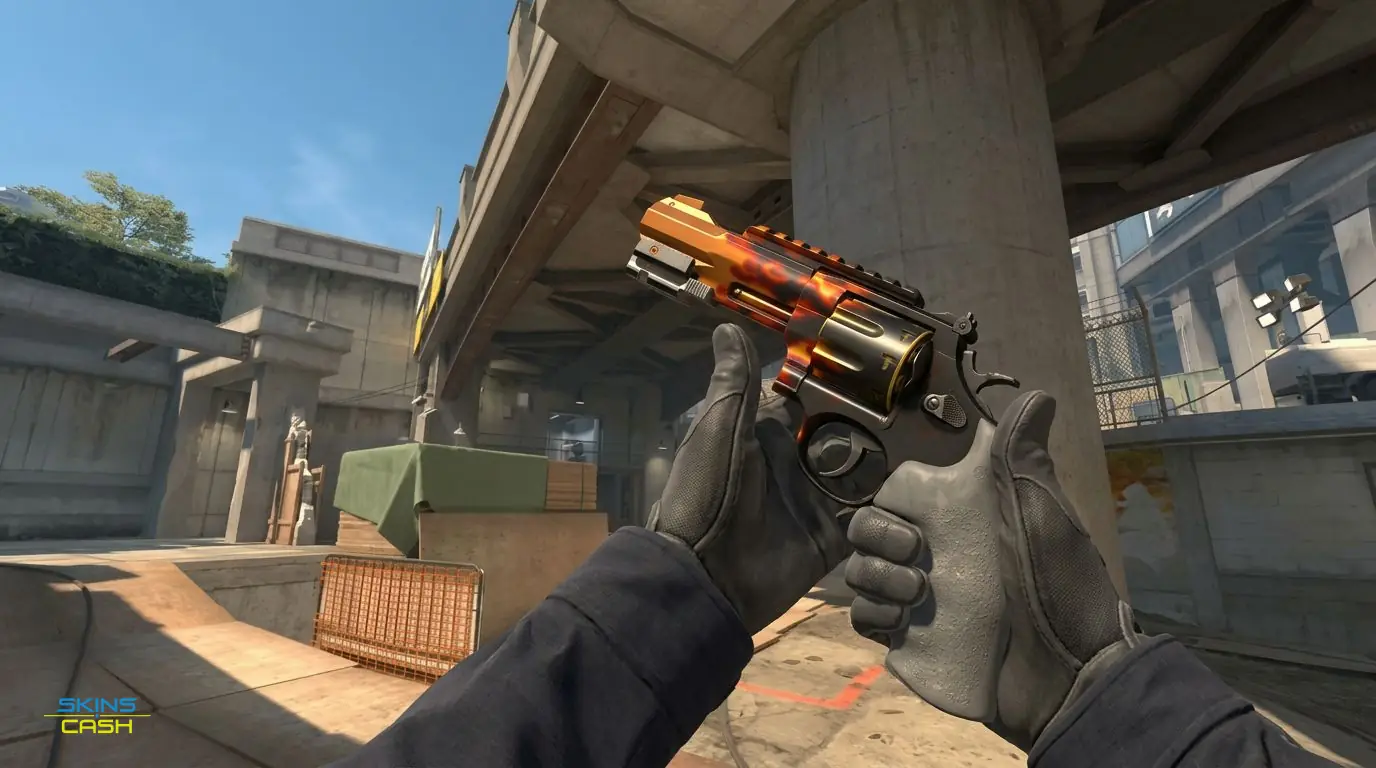R8 Revolver | Blaze — In-game inspect