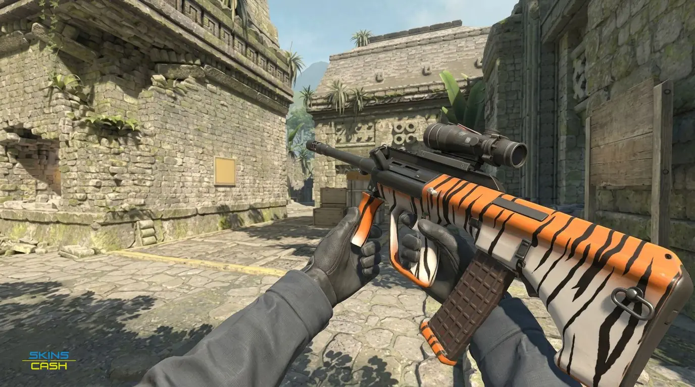 AUG | Bengal Tiger — In-game inspect
