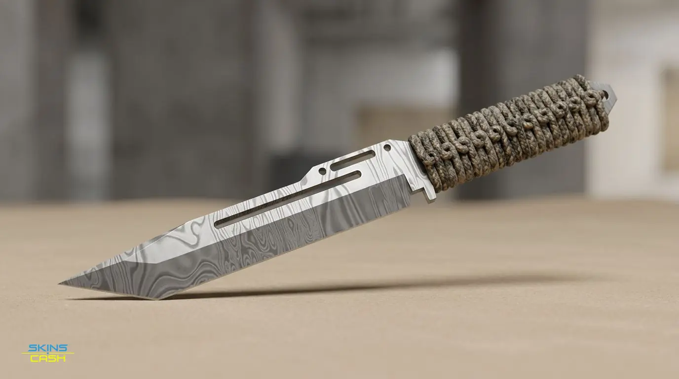 ★ Paracord Knife | Damascus Steel — Product view