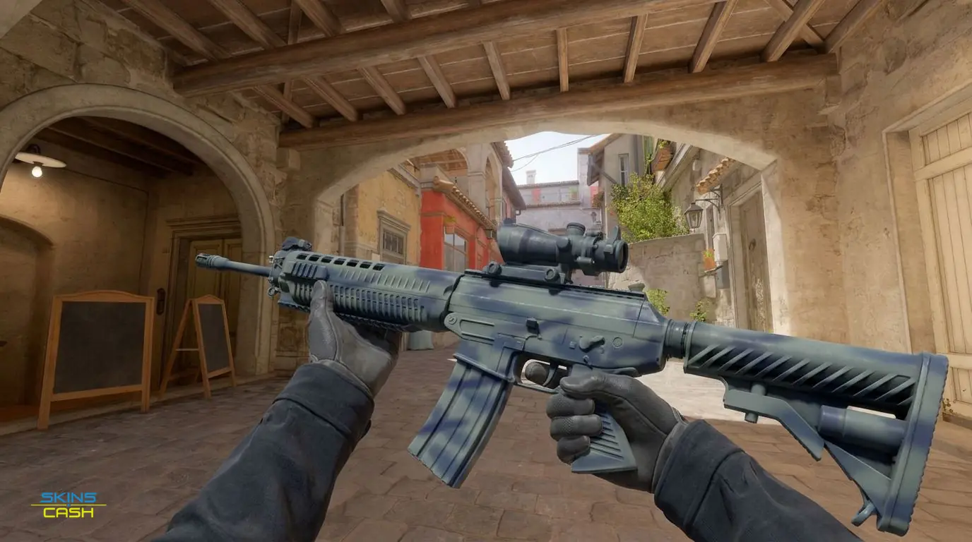SG 553 | Wave Spray — In-game inspect
