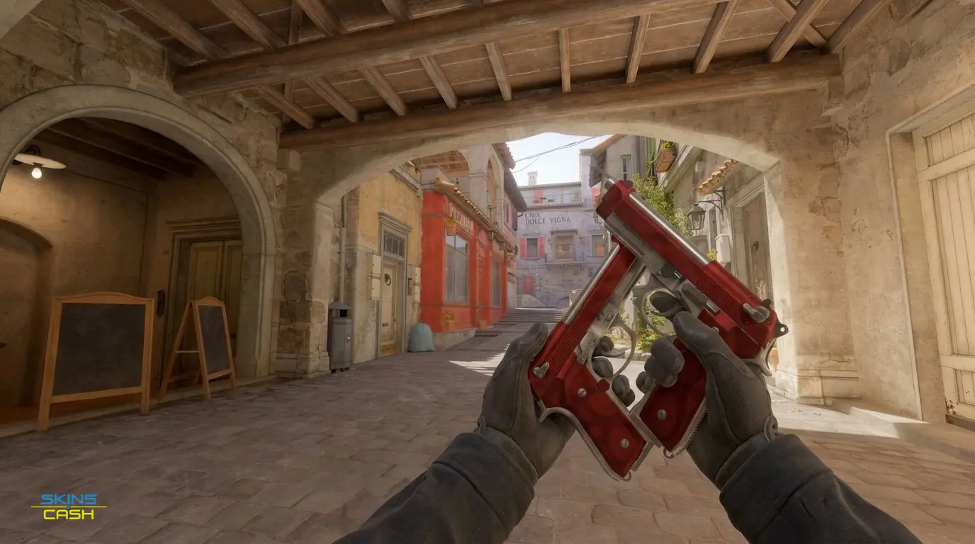 Dual Berettas | Hemoglobin — In-game inspect