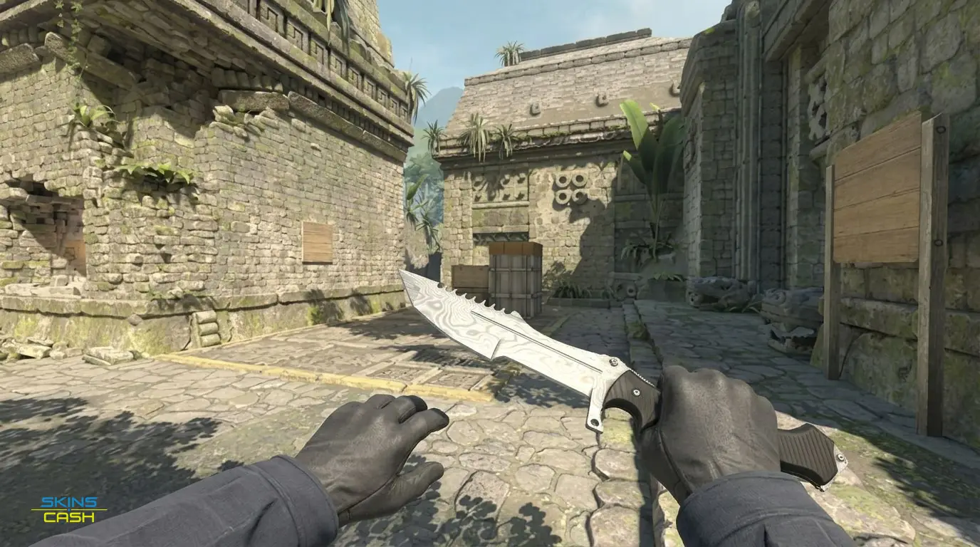 ★ Huntsman Knife | Damascus Steel — In-game inspect