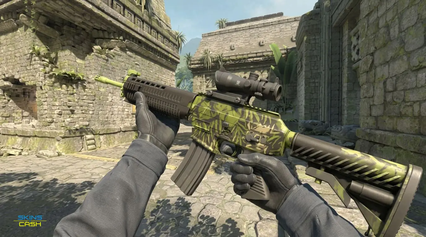 SG 553 | Lush Ruins — In-game inspect