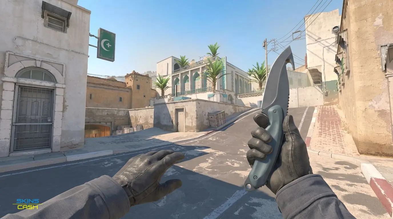 ★ Gut Knife | Night — In-game inspect