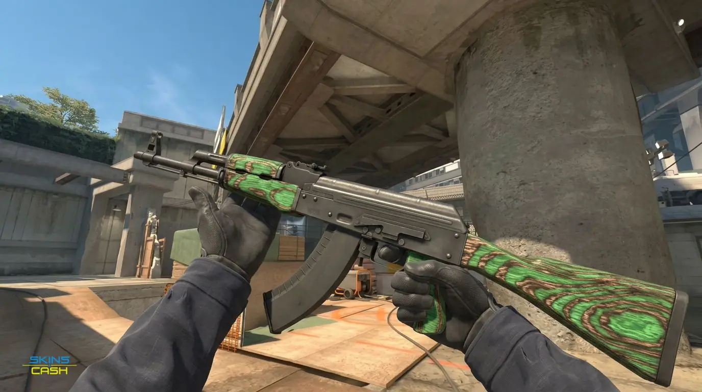 AK-47 | Green Laminate — In-game inspect