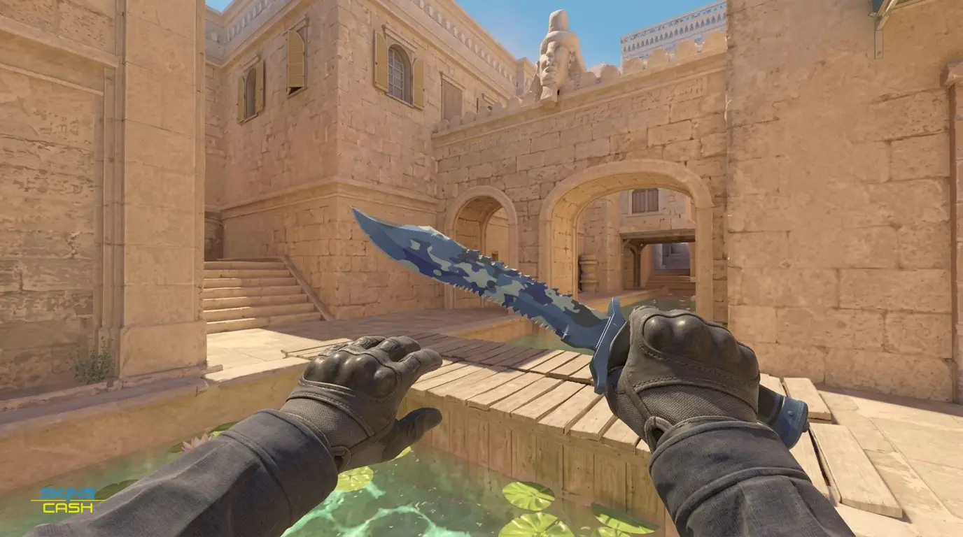 ★ Bowie Knife | Bright Water — In-game inspect