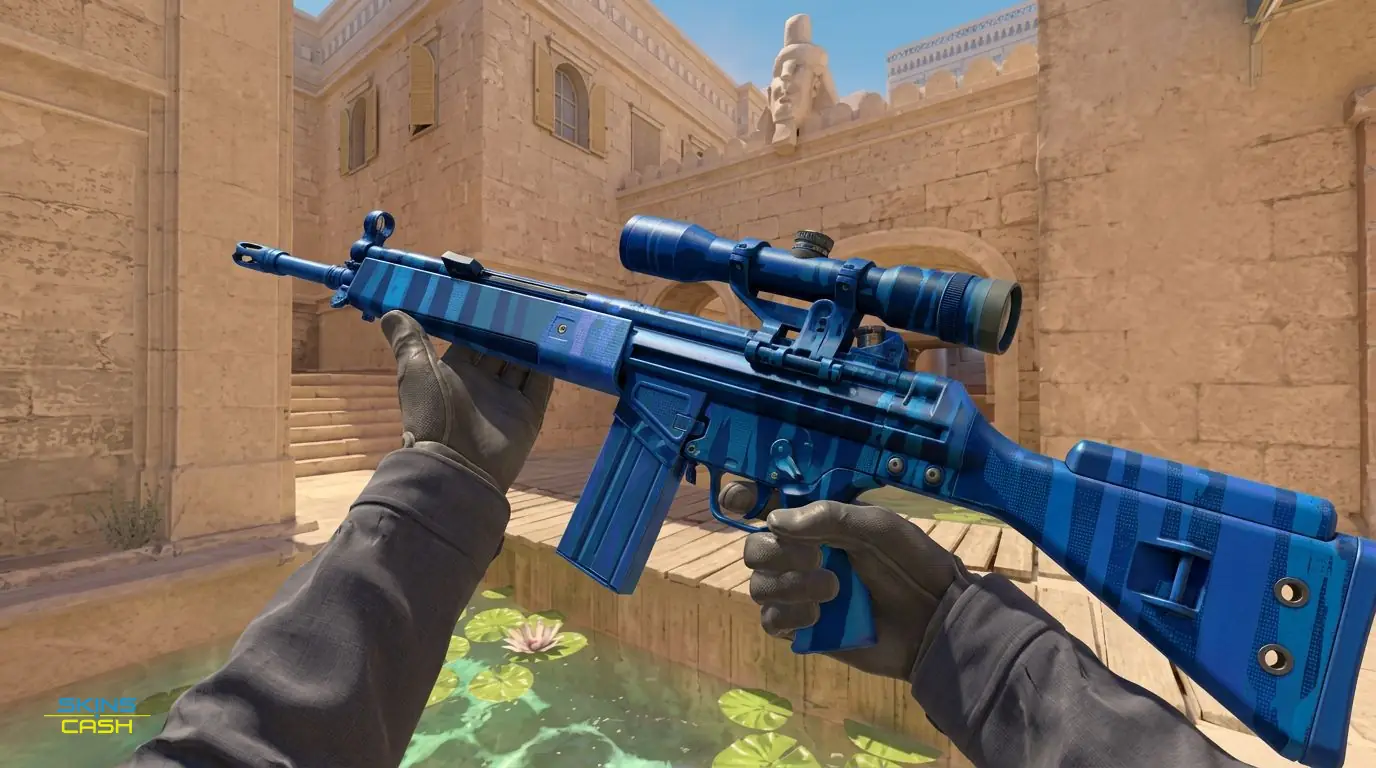 G3SG1 | Azure Zebra — In-game inspect