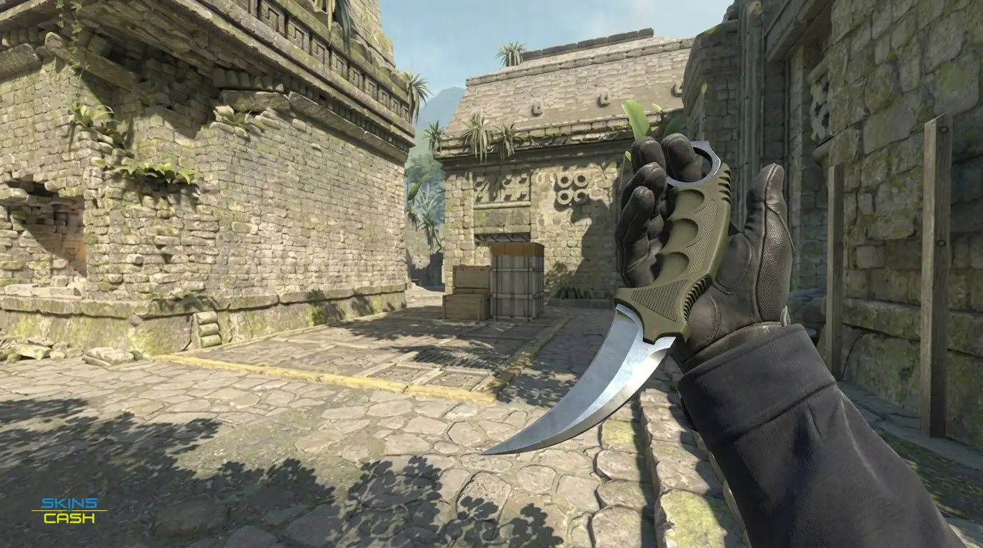 ★ Karambit | Blue Steel — In-game inspect