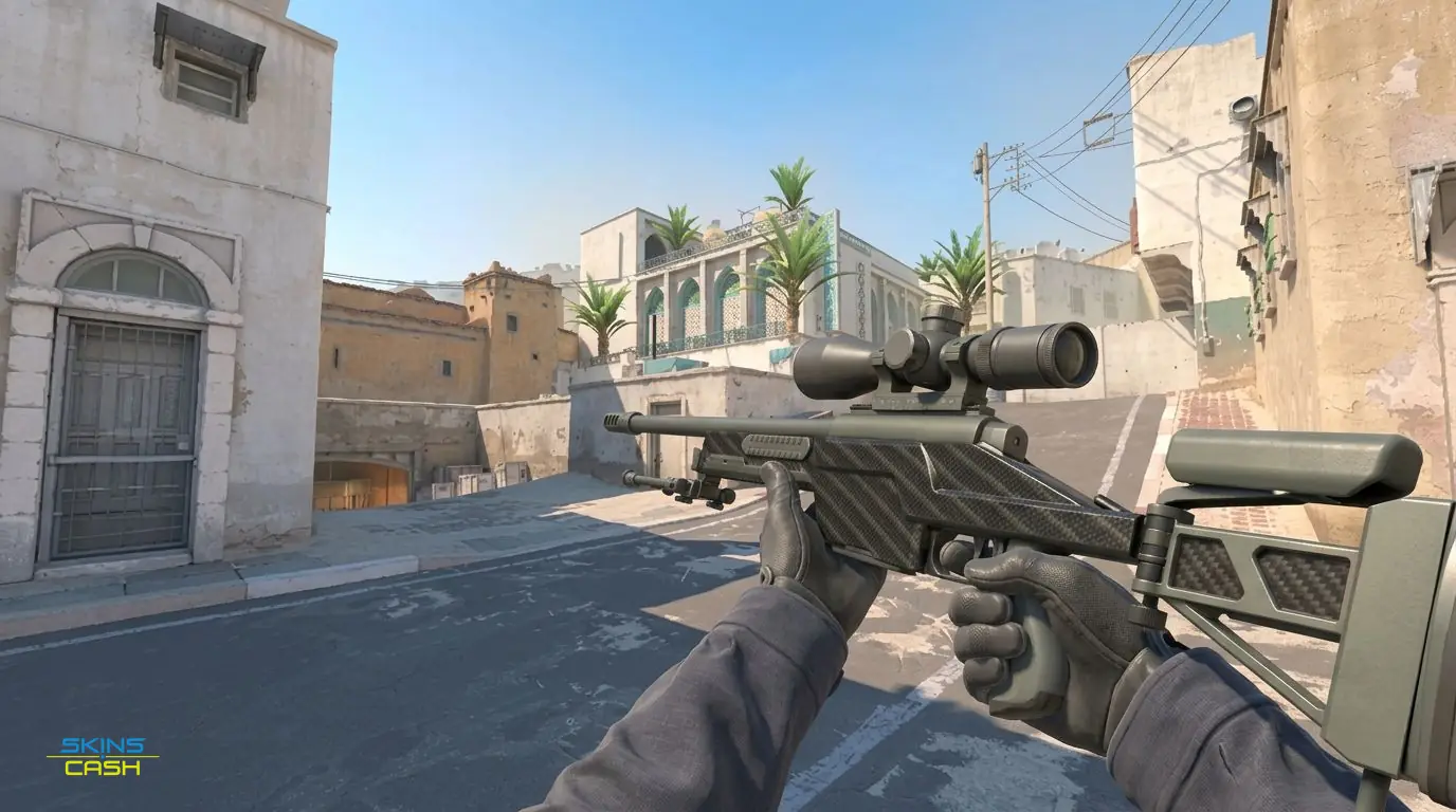 SSG 08 | Carbon Fiber — In-game inspect