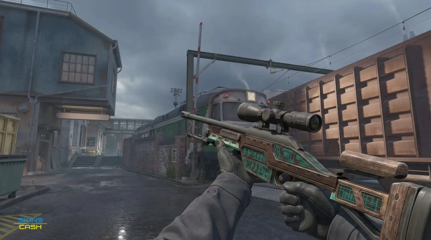SSG 08 | Azure Glyph — In-game inspect
