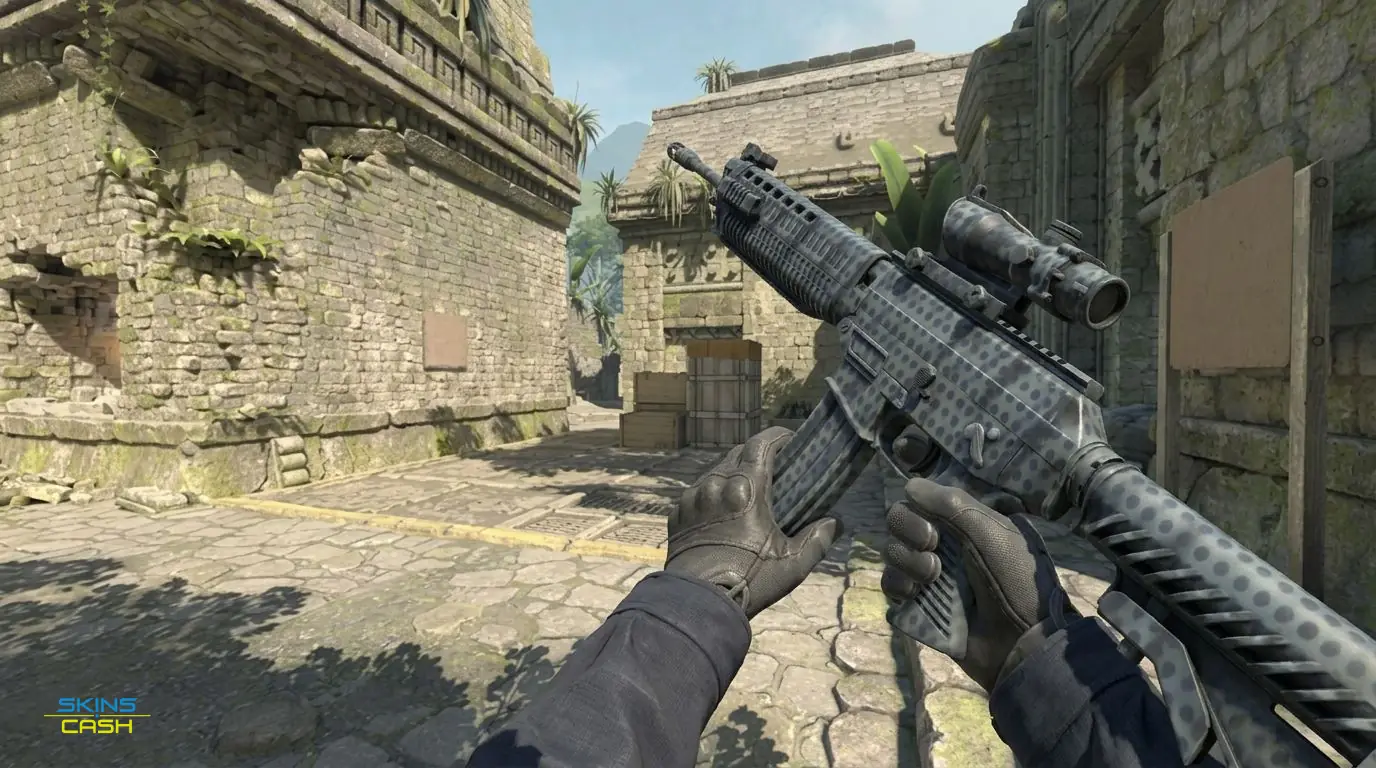 SG 553 | Waves Perforated — In-game inspect