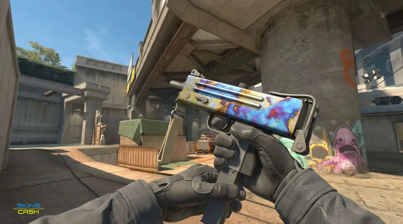 MAC-10 | Case Hardened — In-game inspect