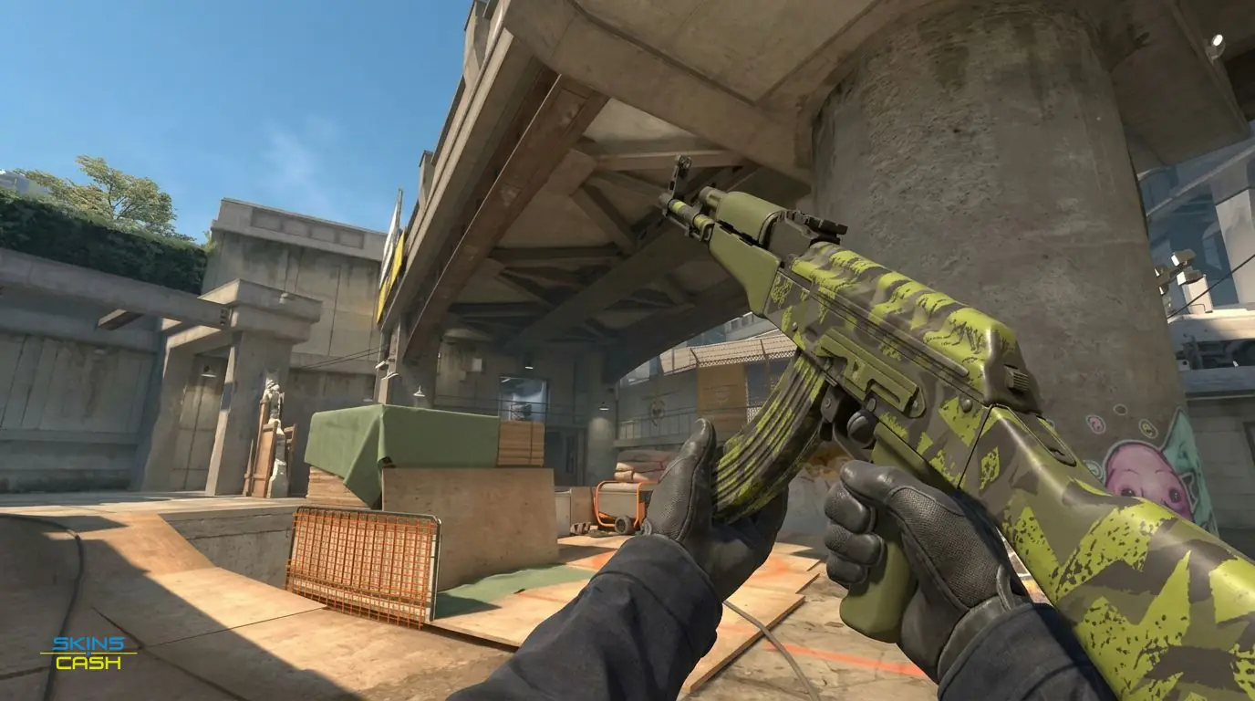 AK-47 | Olive Polycam — In-game inspect