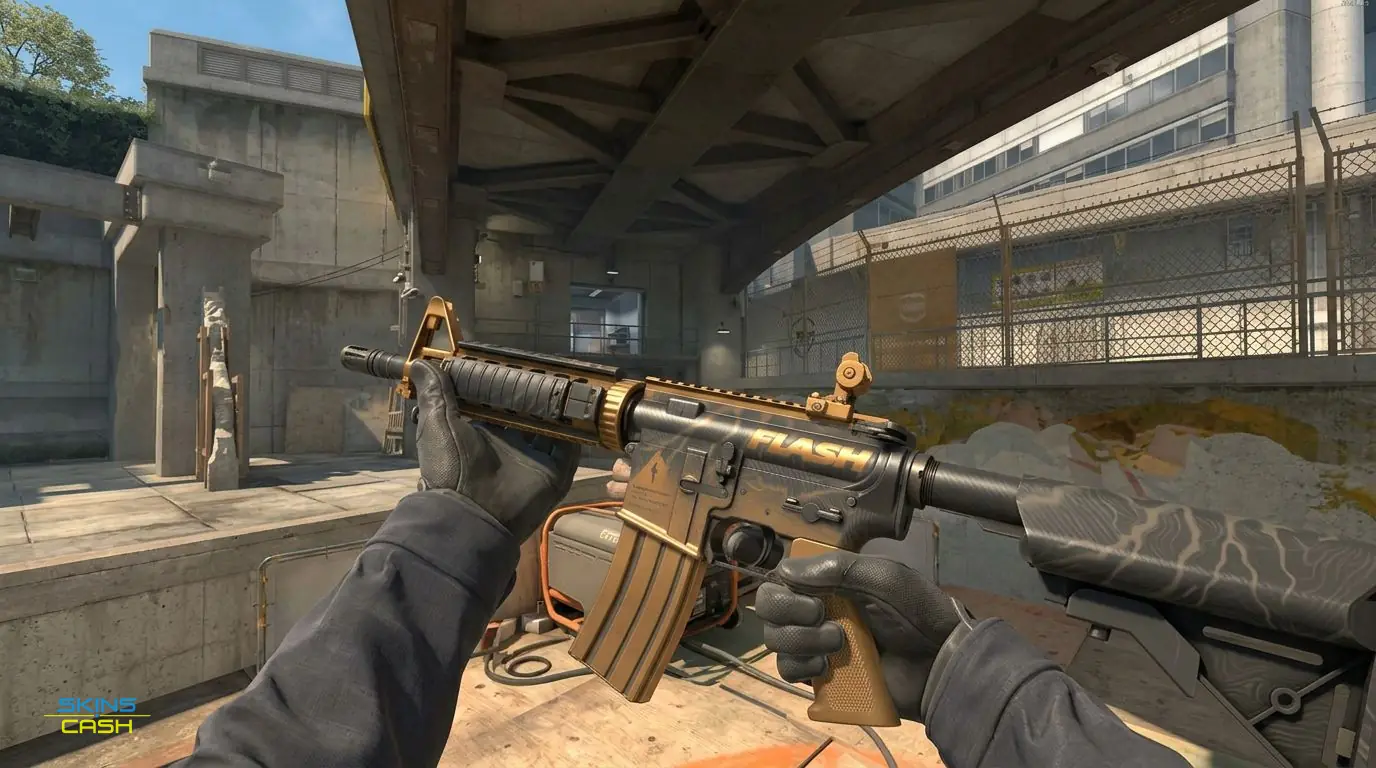 M4A4 | Sheet Lightning — In-game inspect