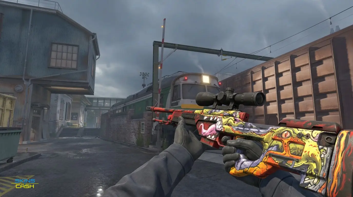 SSG 08 | Bloodshot — In-game inspect
