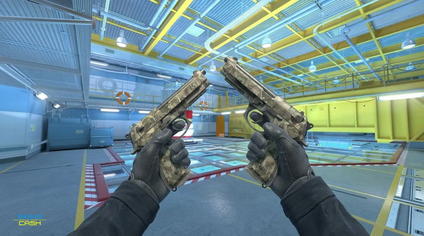 Dual Berettas | Heist — In-game inspect