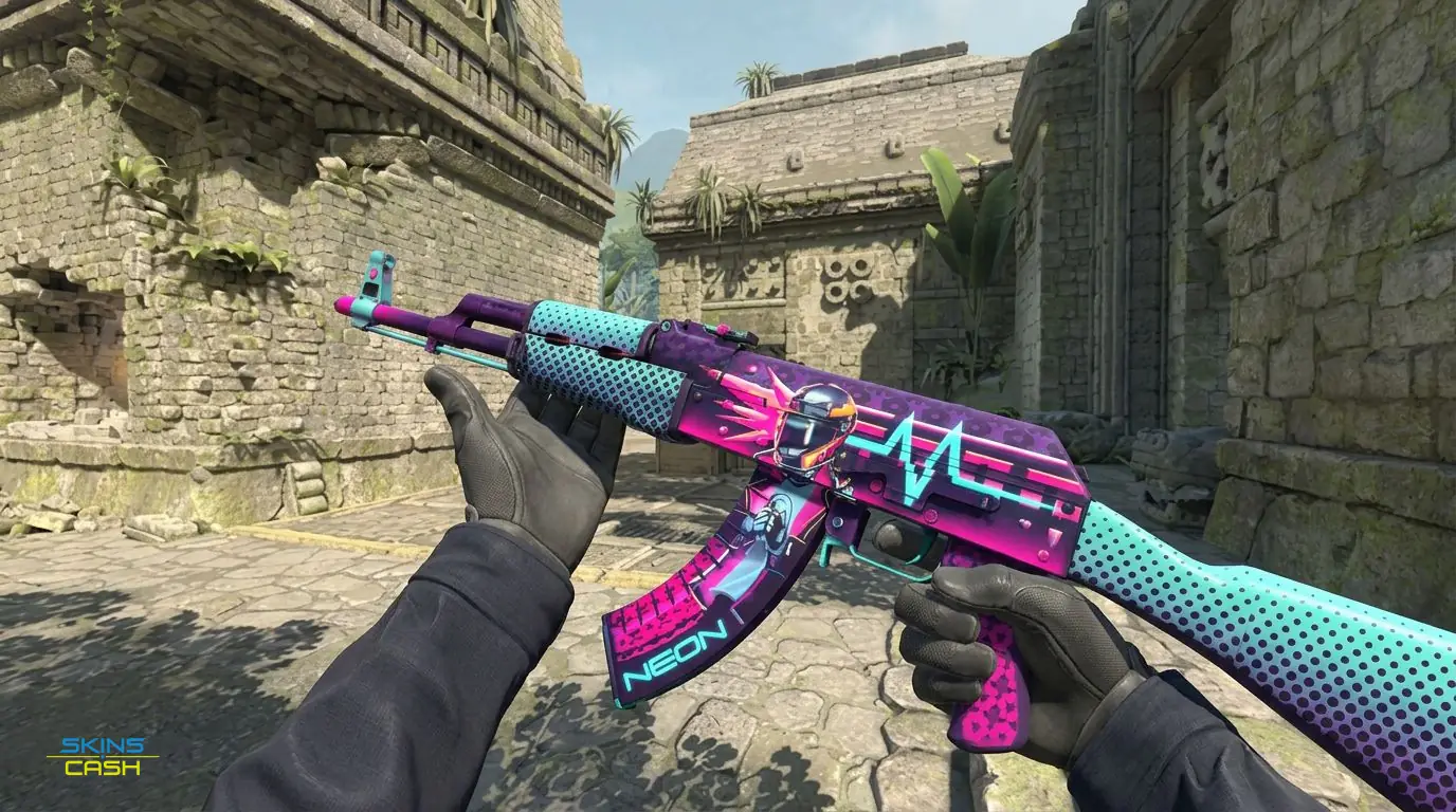 AK-47 | Neon Rider — In-game inspect