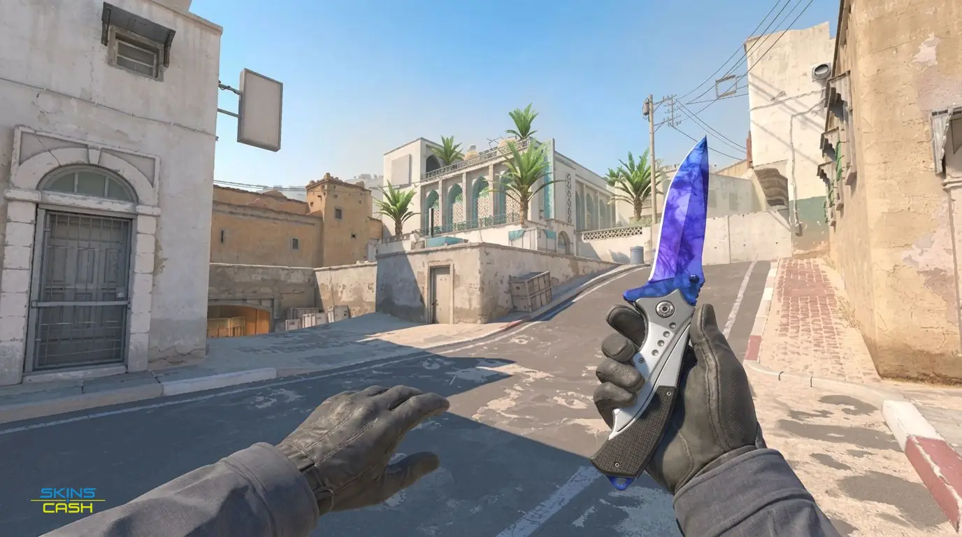 ★ Nomad Knife | Doppler Sapphire — In-game inspect