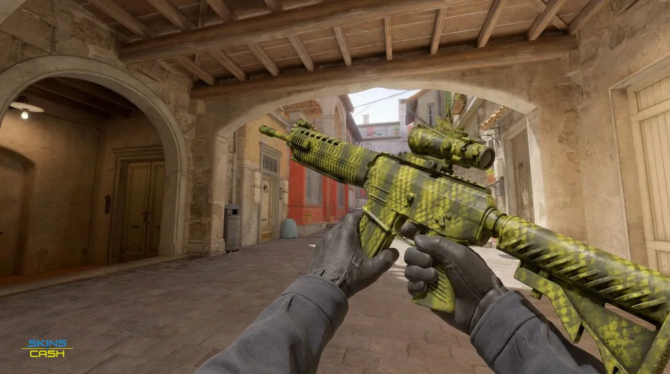 SG 553 | Gator Mesh — In-game inspect