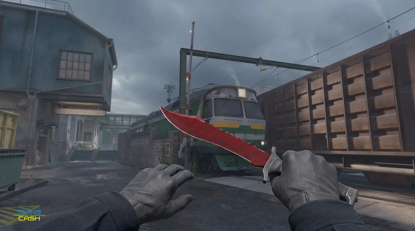 ★ Bowie Knife | Crimson Web — In-game inspect