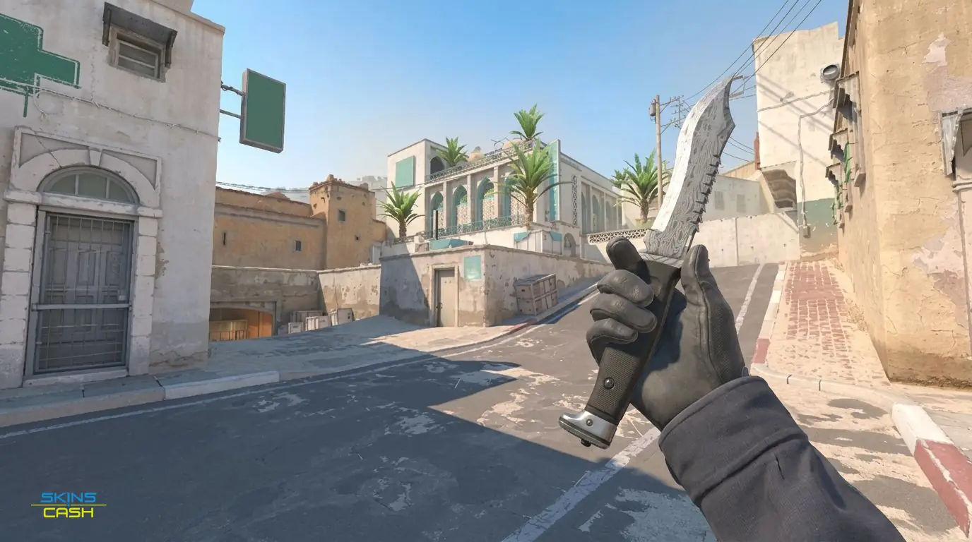 ★ Bowie Knife | Damascus Steel — In-game inspect