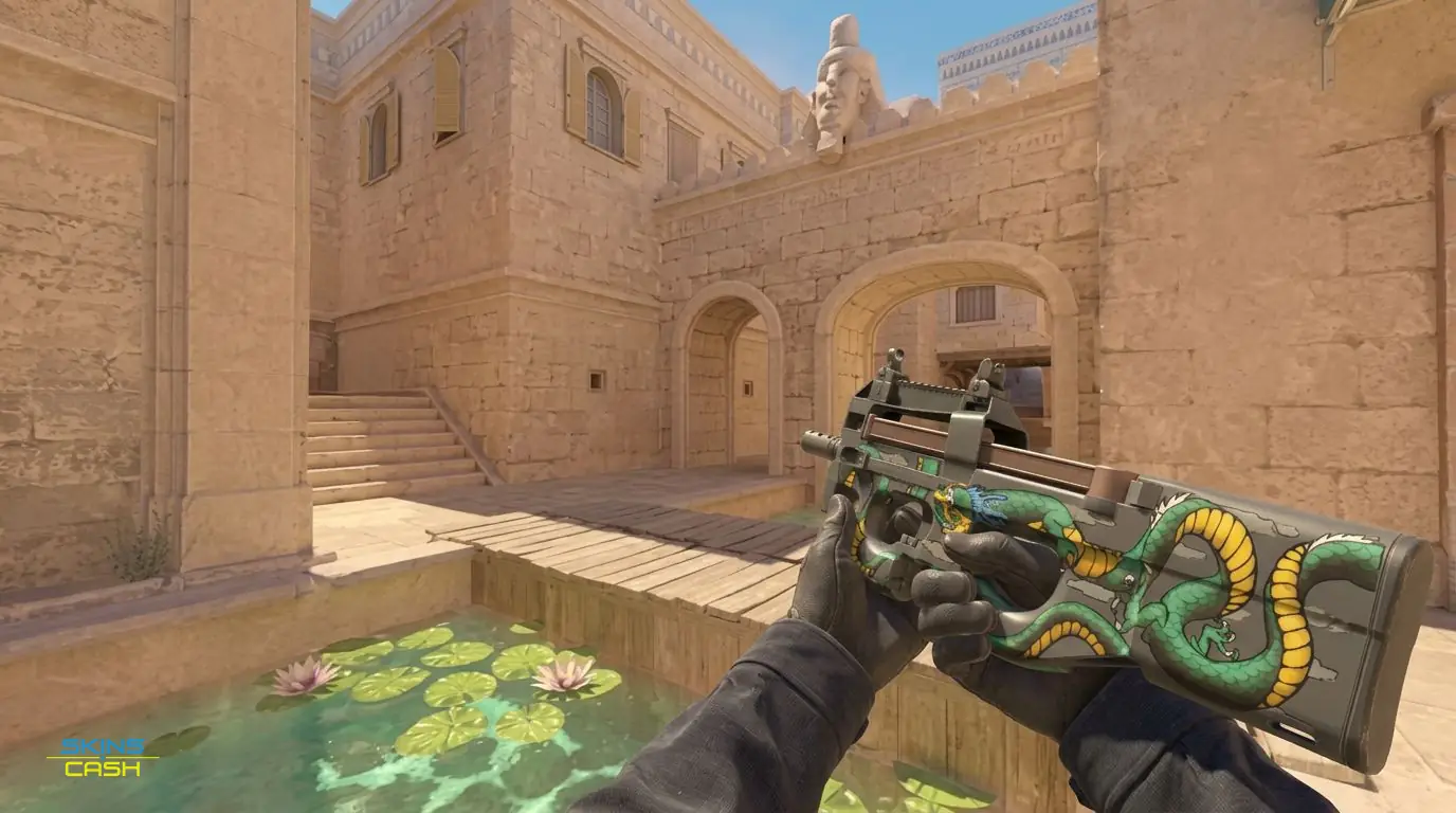 P90 | Emerald Dragon — In-game inspect