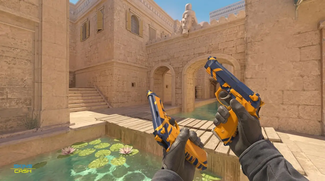 Dual Berettas | Marina — In-game inspect