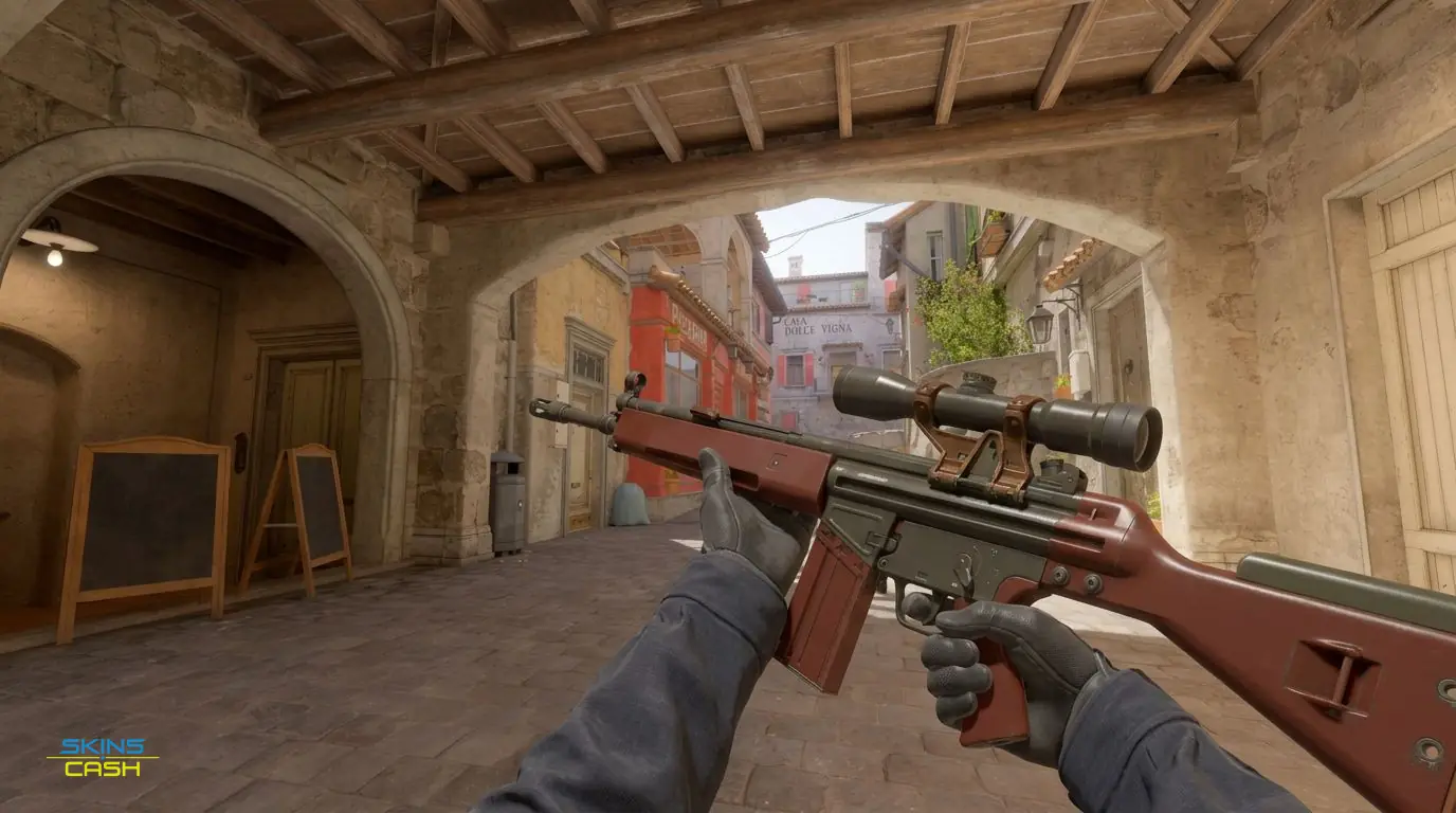 G3SG1 | Red Jasper — In-game inspect
