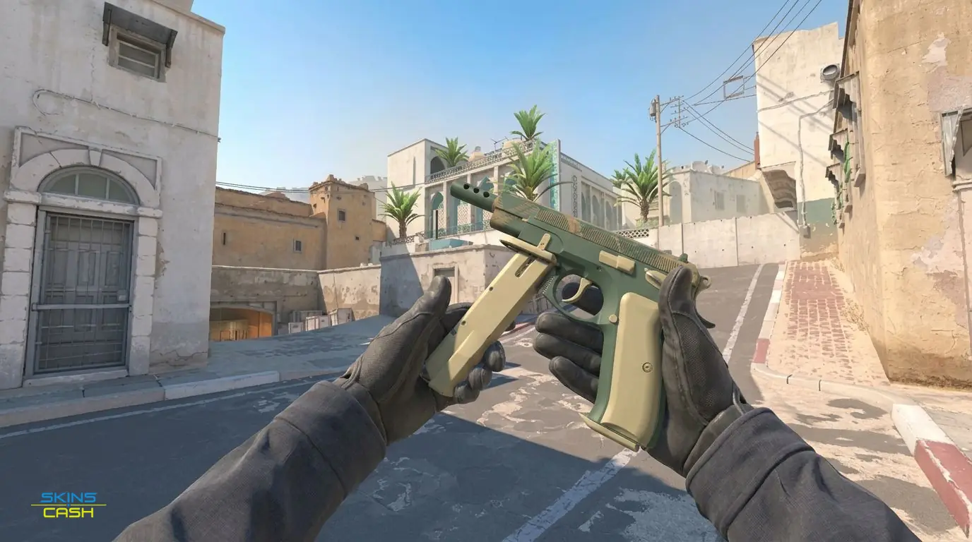 CZ75-Auto | Green Plaid — In-game inspect