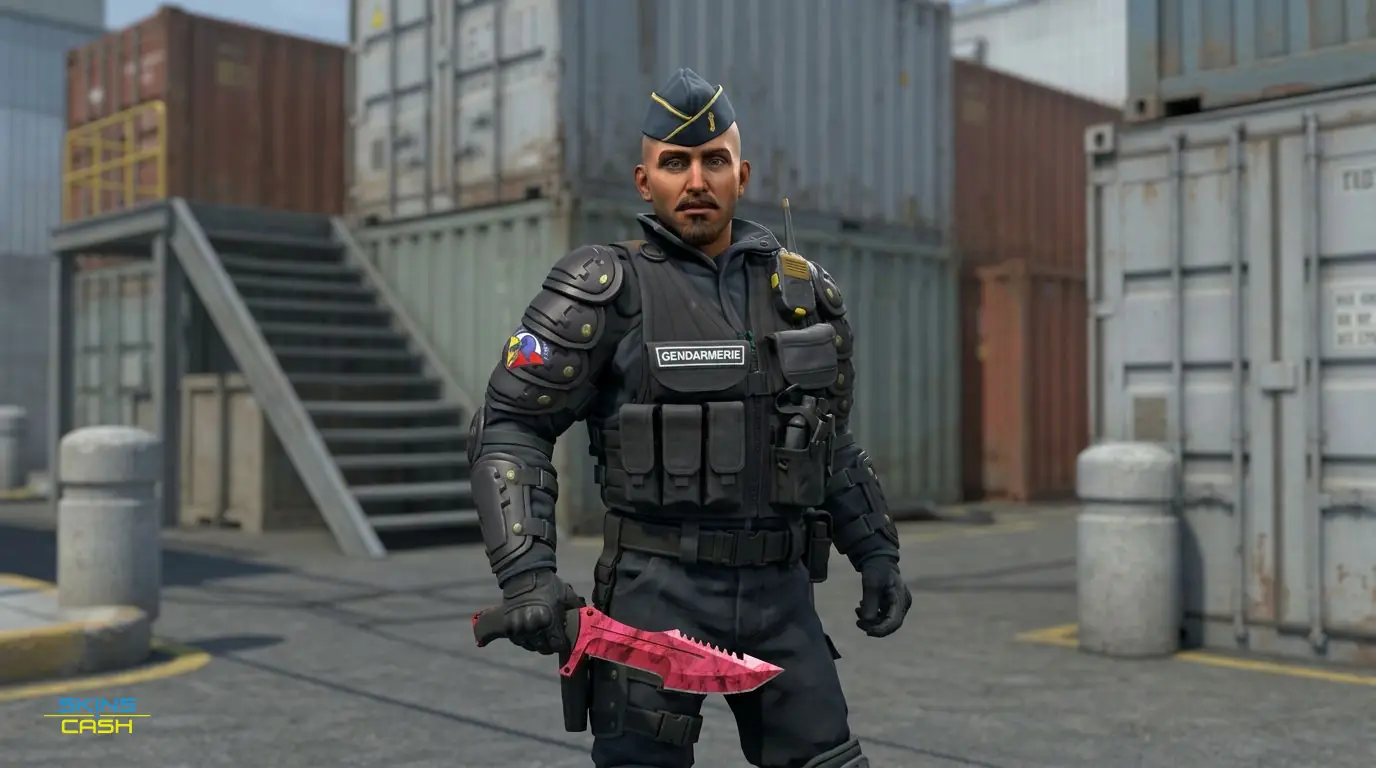 ★ Huntsman Knife | Doppler Ruby — In the field