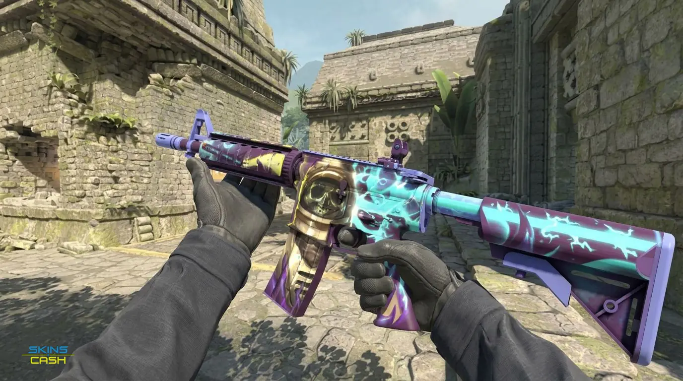 M4A4 | Desolate Space — In-game inspect