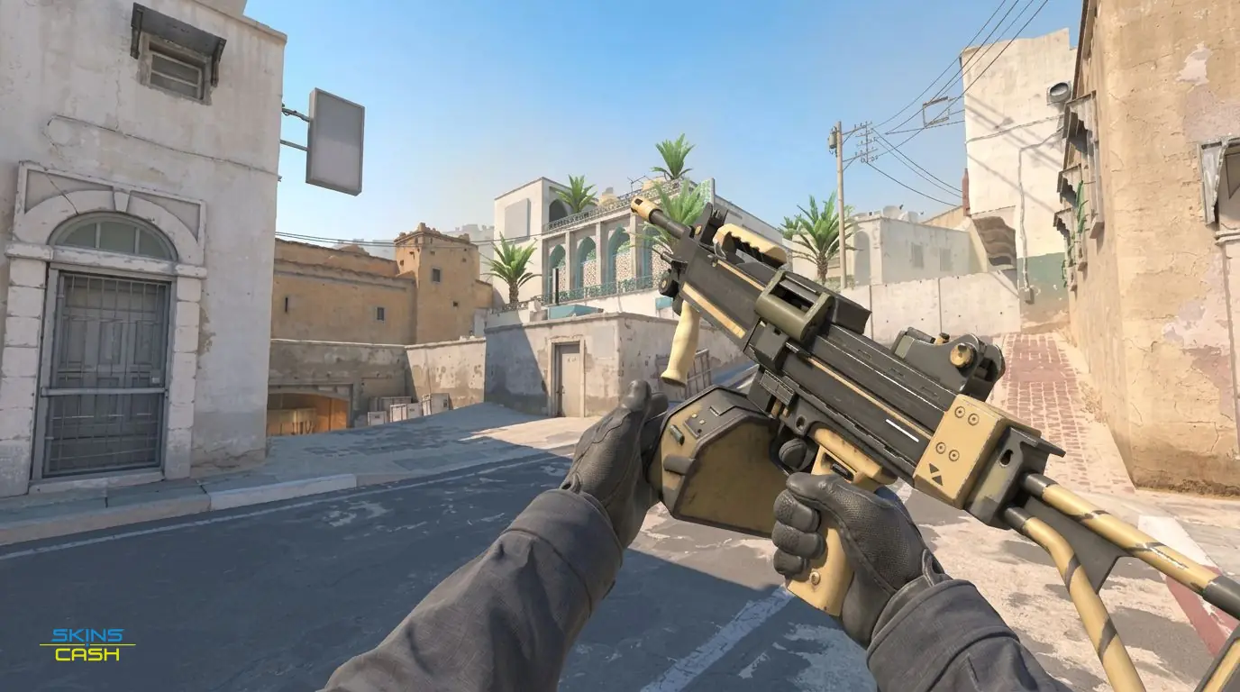 Negev | Desert-Strike — In-game inspect