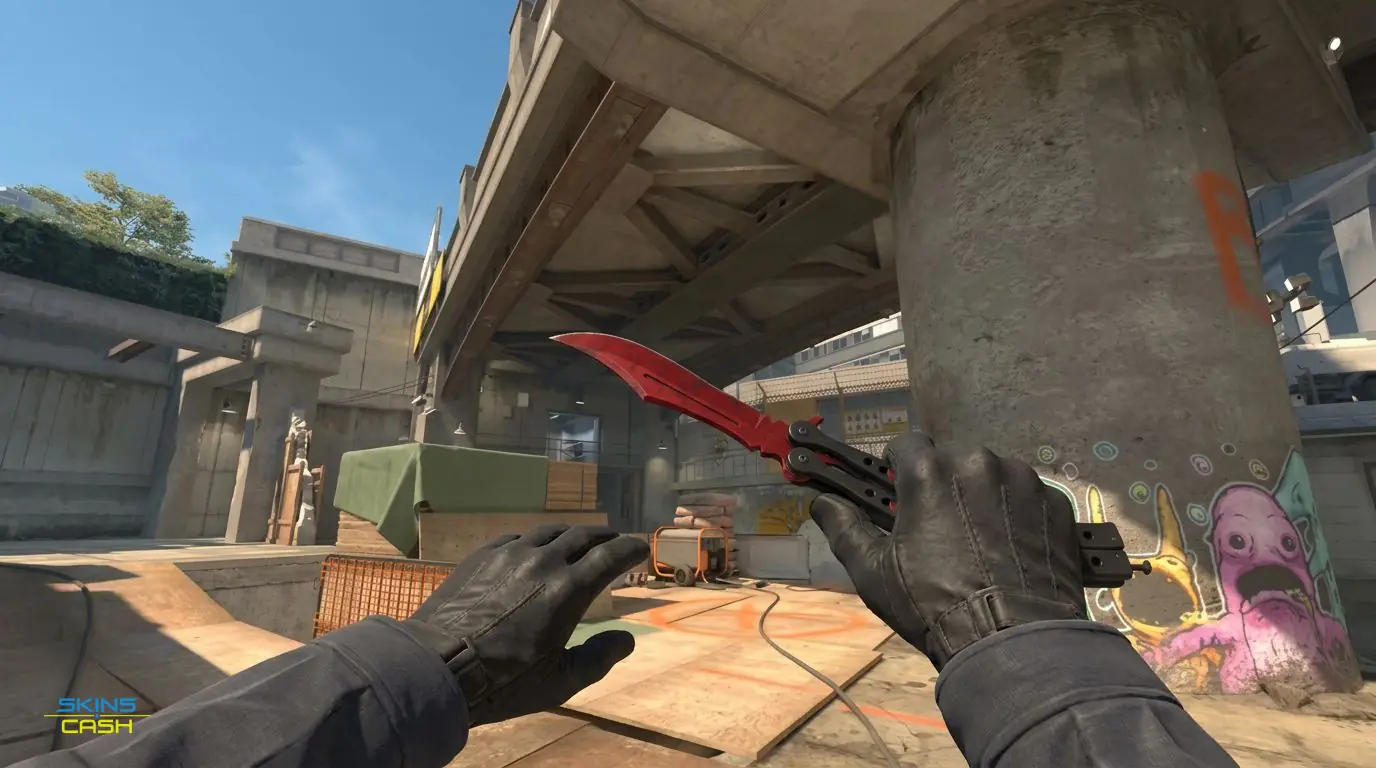 ★ Butterfly Knife | Crimson Web — In-game inspect