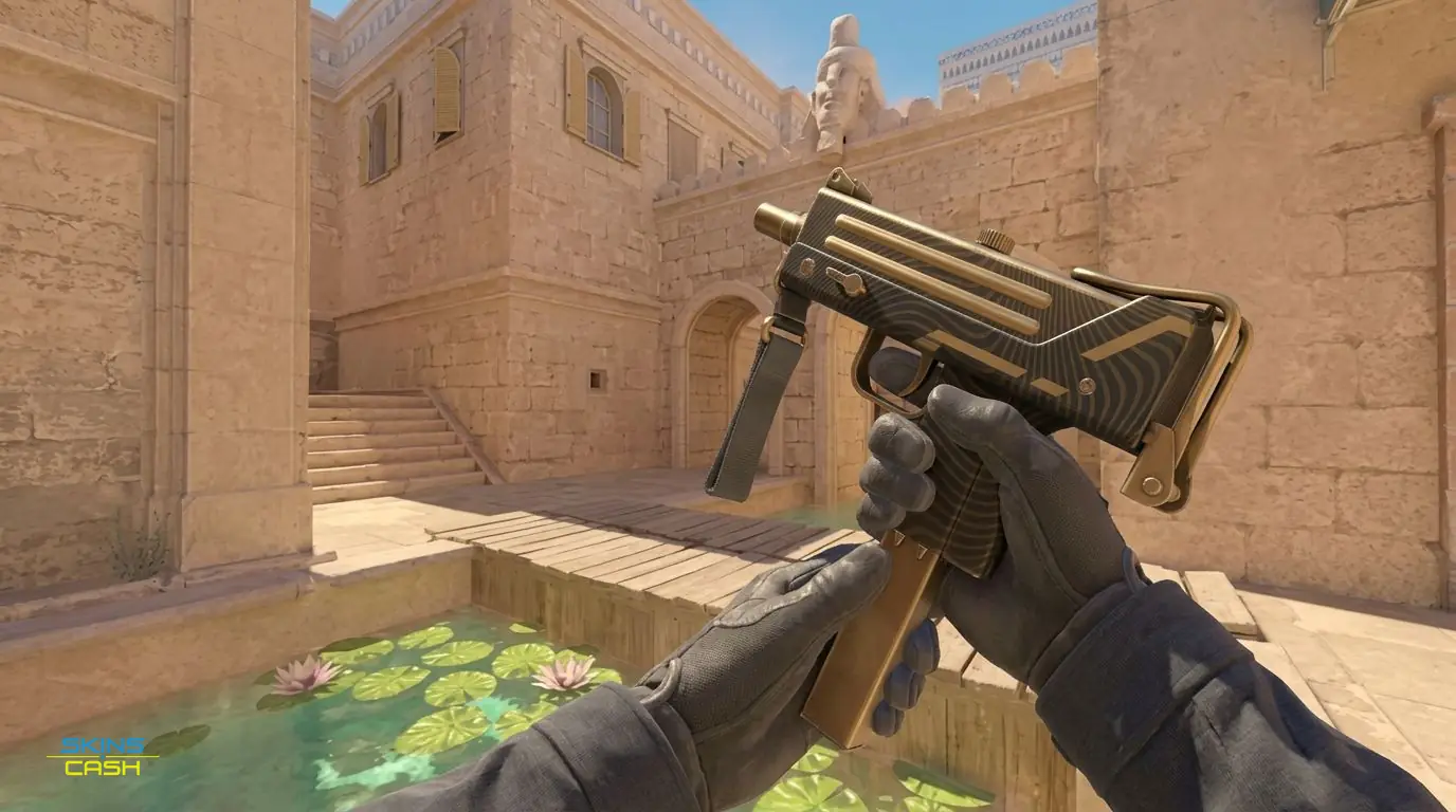 MAC-10 | Echoing Sands — In-game inspect