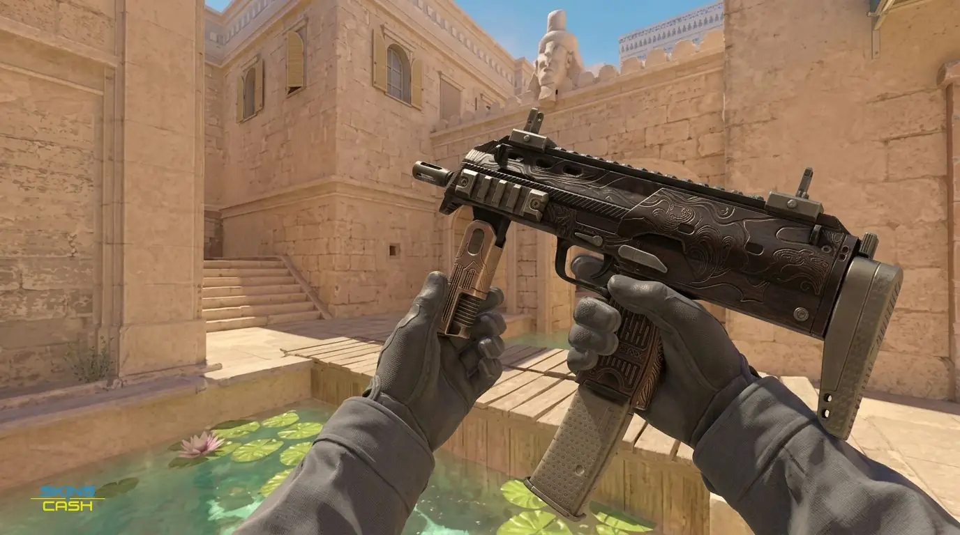 MP7 | Sunbaked — In-game inspect