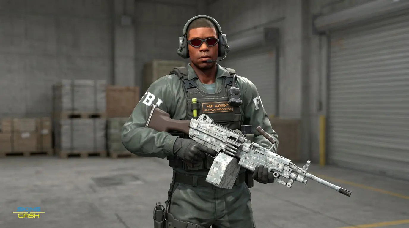 M249 | Blizzard Marbleized — In the field