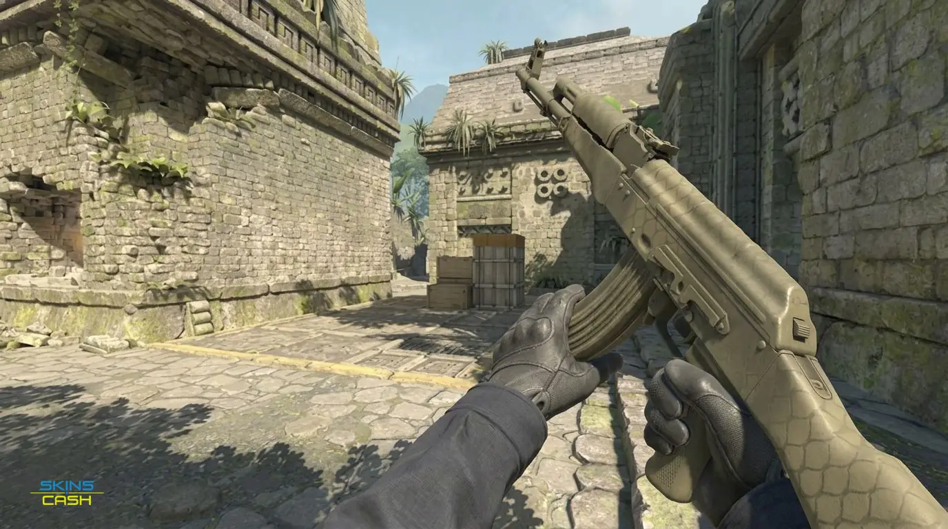 AK-47 | Safari Mesh — In-game inspect