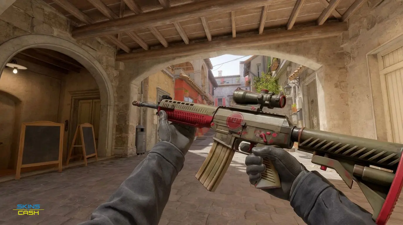 SG 553 | Berry Gel Coat — In-game inspect