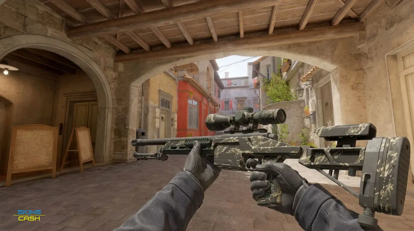 SSG 08 | Tiger Tear — In-game inspect