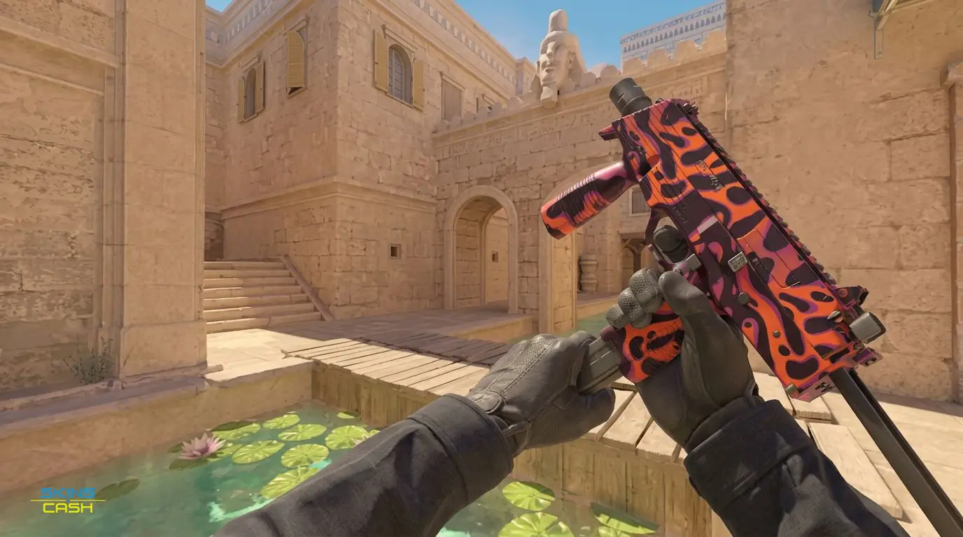 MP9 | Ruby Poison Dart — In-game inspect
