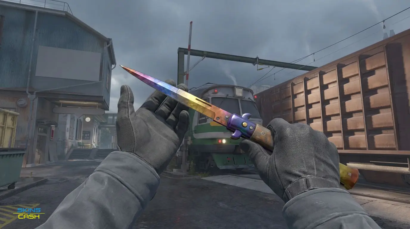 ★ Stiletto Knife | Marble Fade — In-game inspect