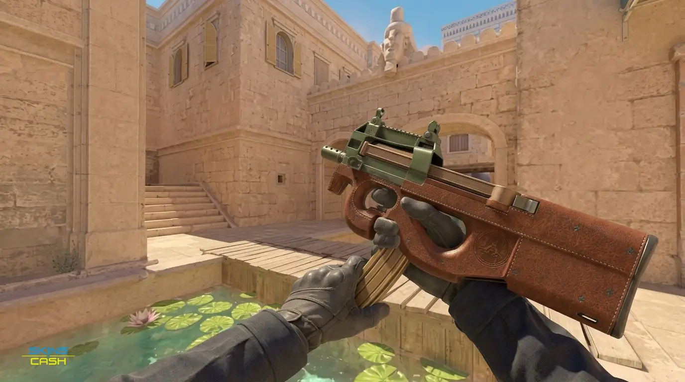 P90 | Leather — In-game inspect